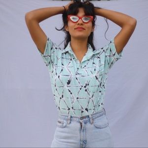 90s patterned top
